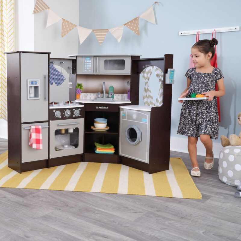 KidKraft Ultimate Corner Play Kitchen with Lights and Sounds - Image 9