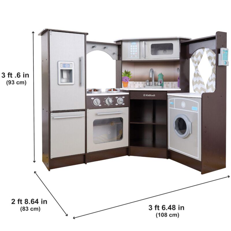 KidKraft Ultimate Corner Play Kitchen with Lights and Sounds - Image 6