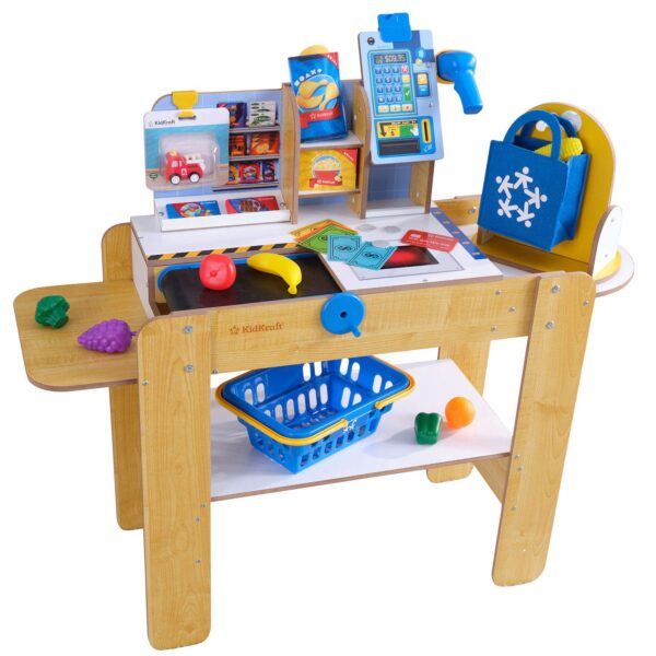 KidKraft Wooden Grocery Store Self-Checkout Center Toy Set