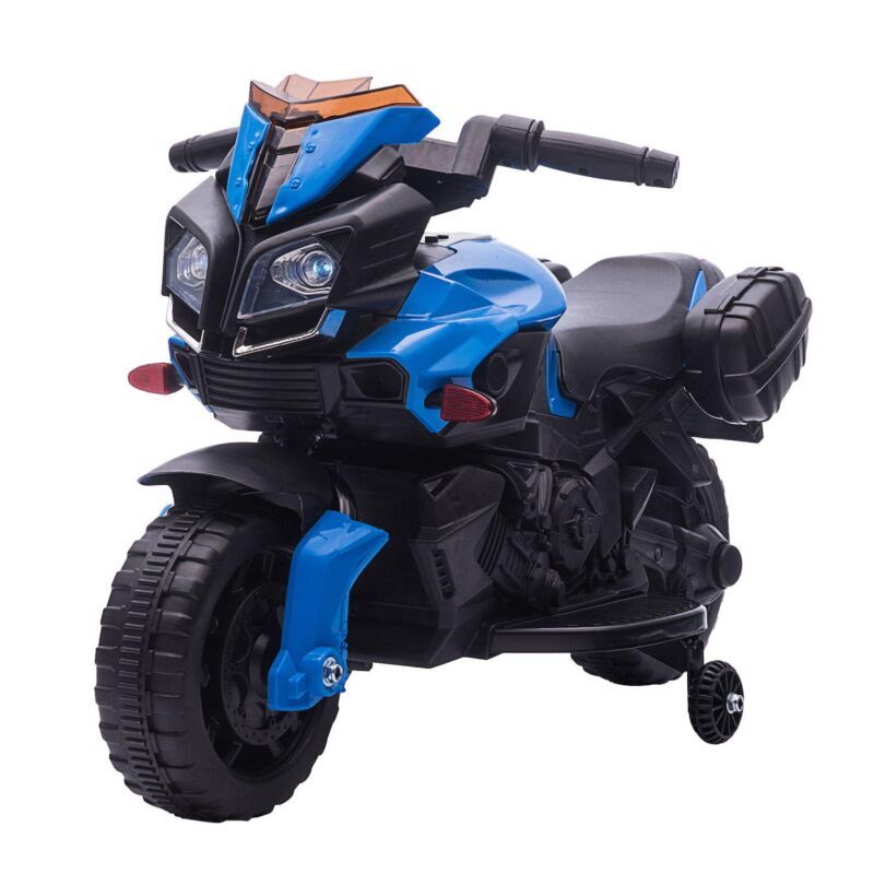 Kids Electric Motorcycle Ride-on Toy, With Headlights Two Training Wheels Red - Image 5