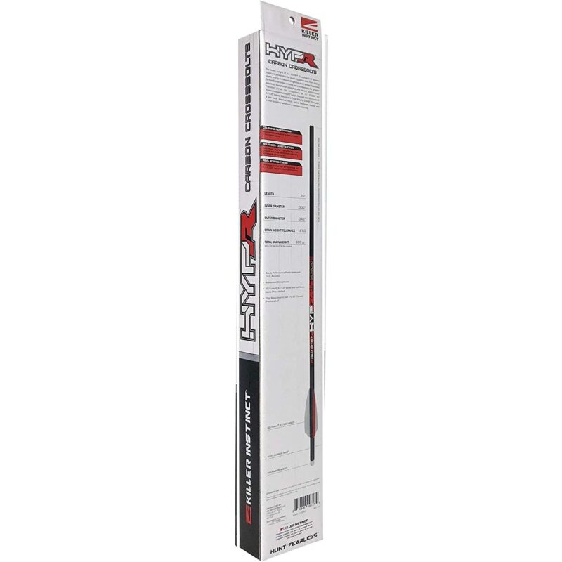 Killer Instinct MSCKI-1064-6 HYPR 20 Inch Carbon Crossbow Bolts (6 Pack) - Image 3