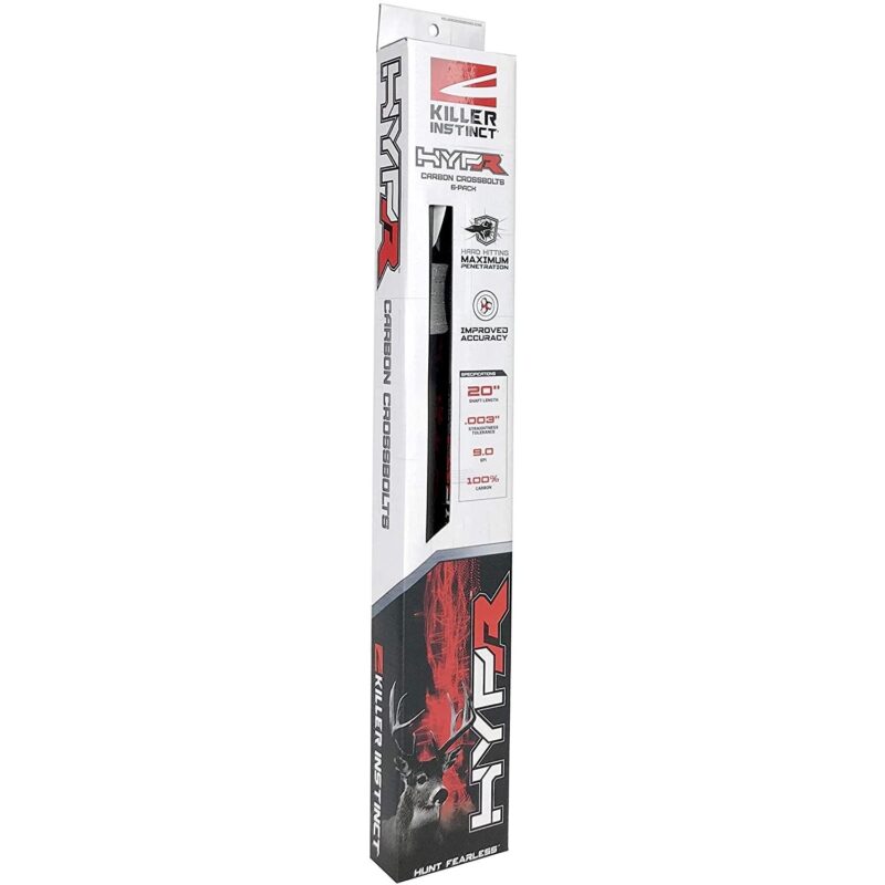 Killer Instinct MSCKI-1064-6 HYPR 20 Inch Carbon Crossbow Bolts (6 Pack) - Image 2