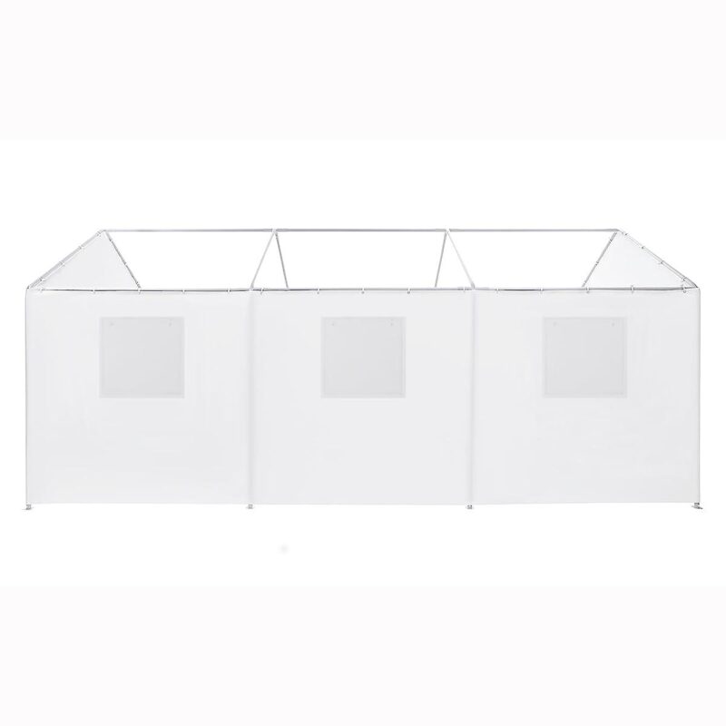 King Canopy 10'x 20' Carport Canopy Polyethylene Sidewall Kit w/ Windows - Image 4