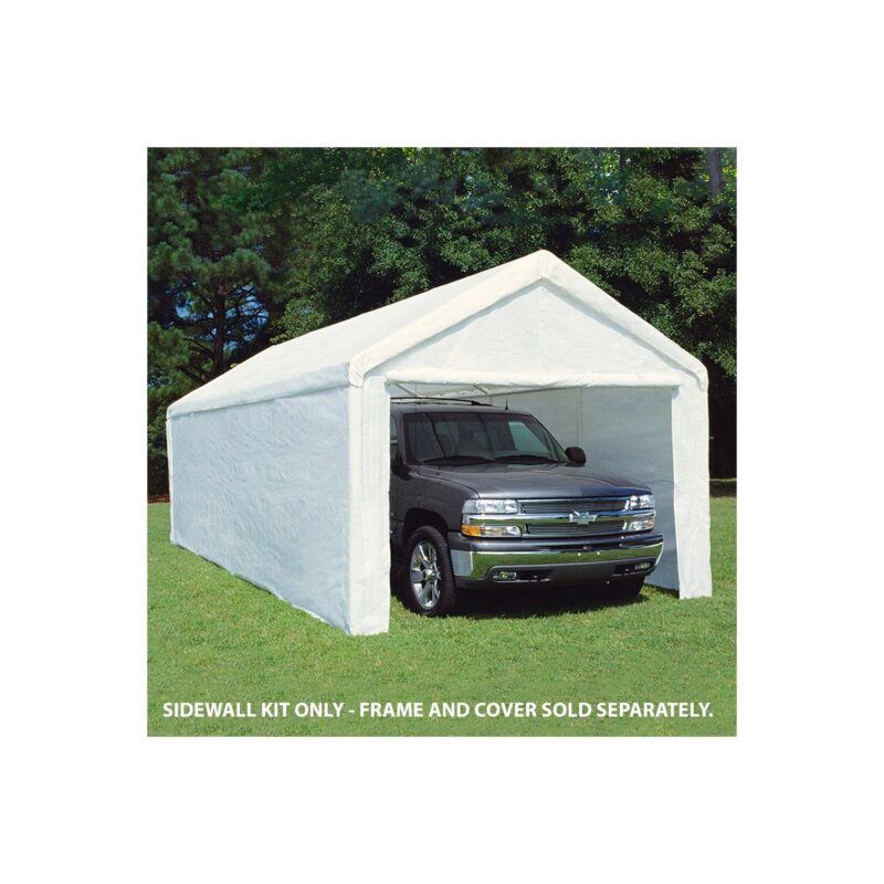 King Canopy 18 ft x 20 ft Carport Canopy Sidewall Kit w/ Flaps - Image 2