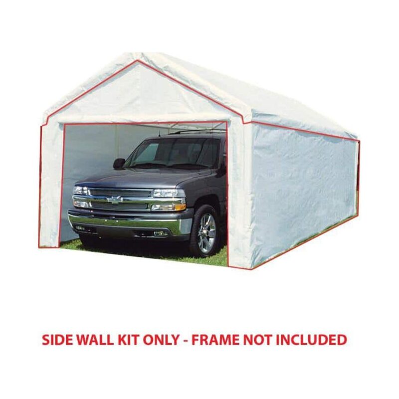 King Canopy 18 ft x 20 ft Carport Canopy Sidewall Kit w/ Flaps - Image 3
