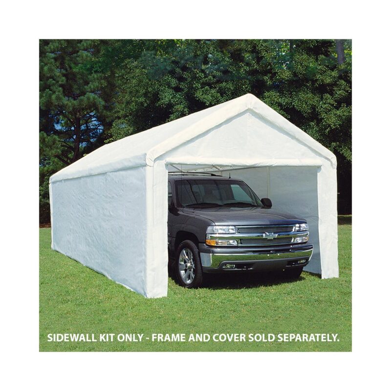 King Canopy 18 ft x 20 ft Carport Canopy Sidewall Kit w/ Flaps - Image 5