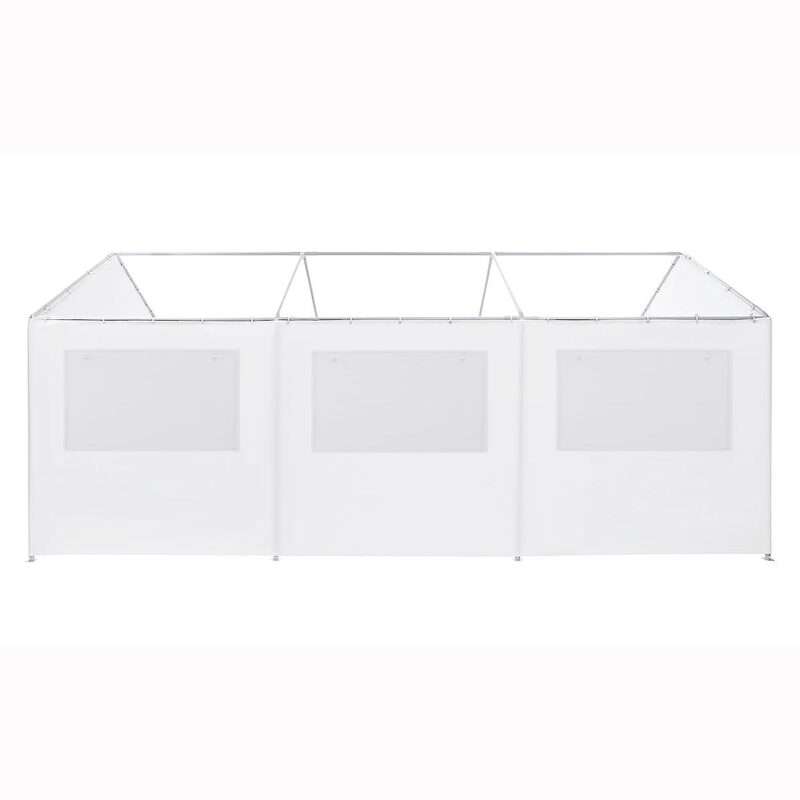 King Canopy 18' x 20' Carport Canopy Sidewall Kit w/ Flaps and Bug Screen Windows - Image 8