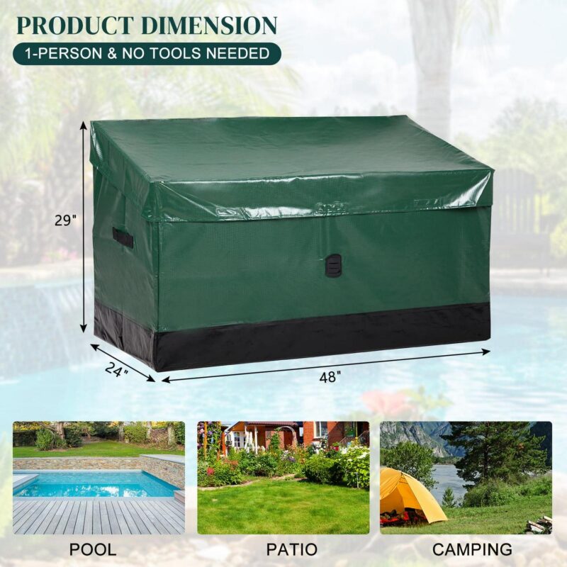 Ktaxon 130 Gal Outdoor Garden PVC Storage Box Storage Container Waterproof - Image 5