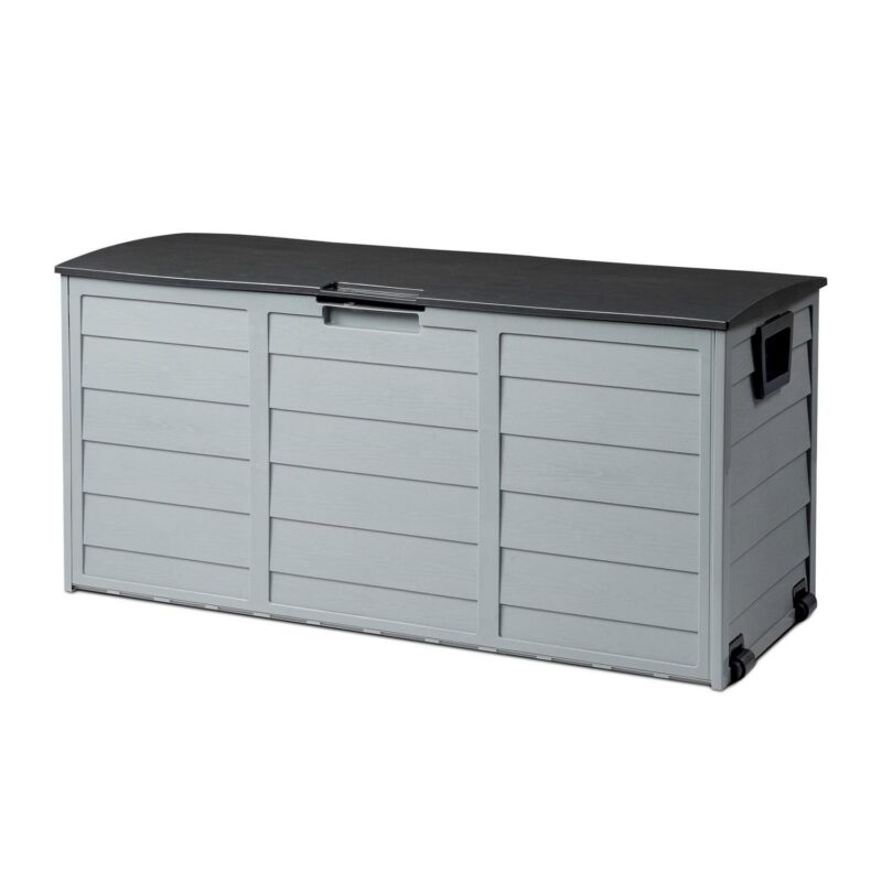 Ktaxon 75gal Outdoor Garden Plastic Storage Deck Box Chest Tools Cushions Toys Black