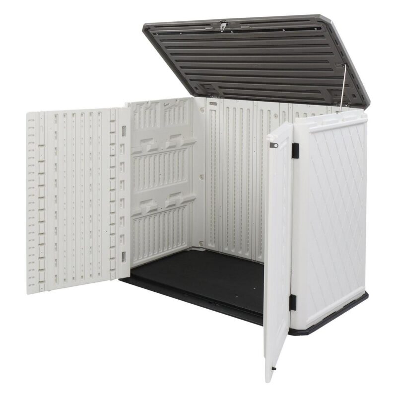 Ktaxon Storage Deck Box Courtyard Storage Box HDPE Plastic White 250 Gallon - Image 3