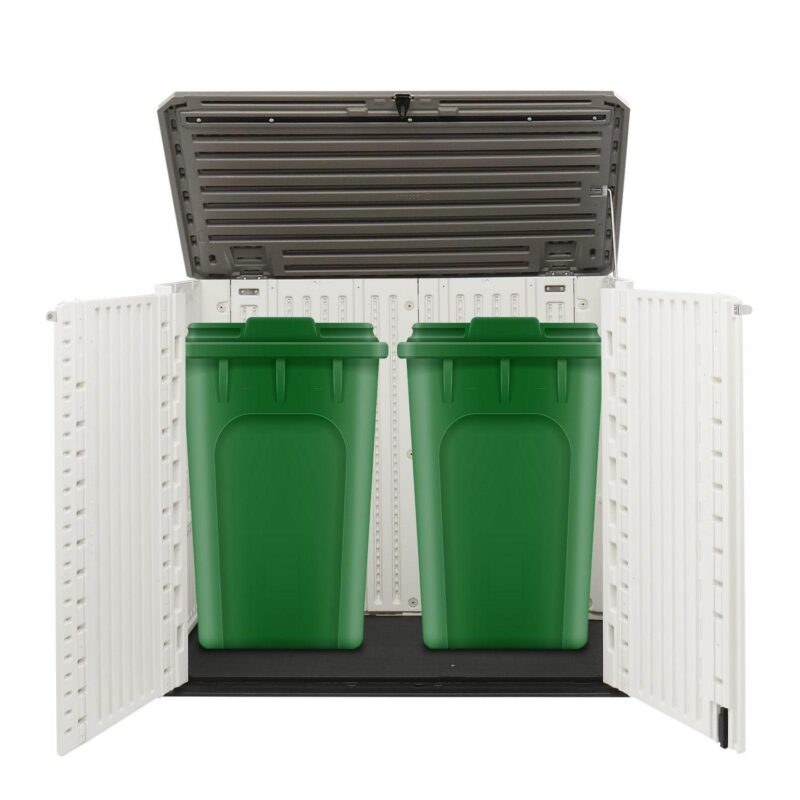 Ktaxon Storage Deck Box Courtyard Storage Box HDPE Plastic White 250 Gallon - Image 7