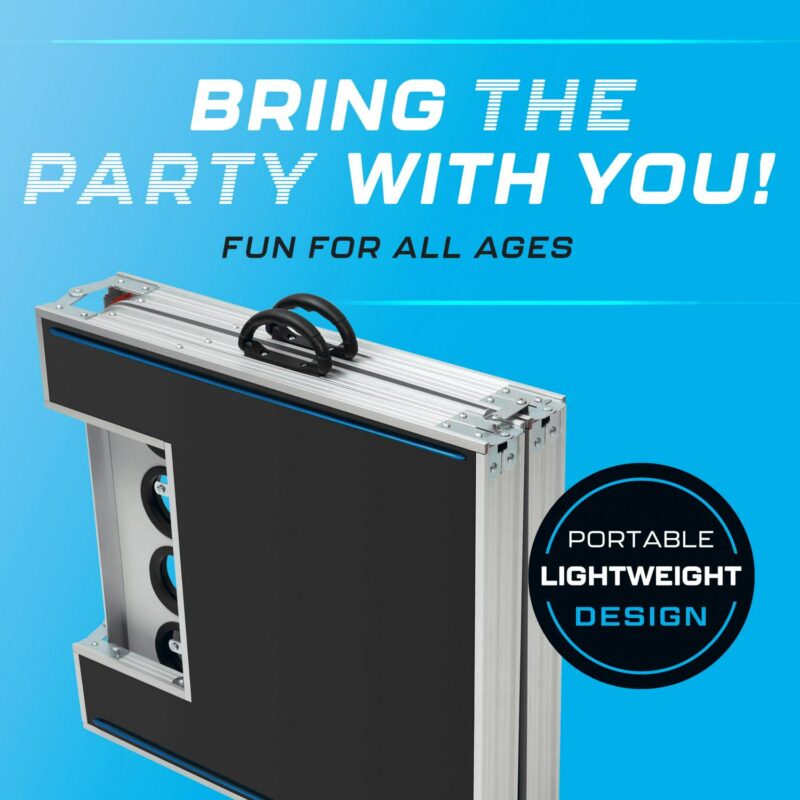 LED Pong Table, Portable Party Game Set, 27-Inch Height, by MinnARK - Image 3
