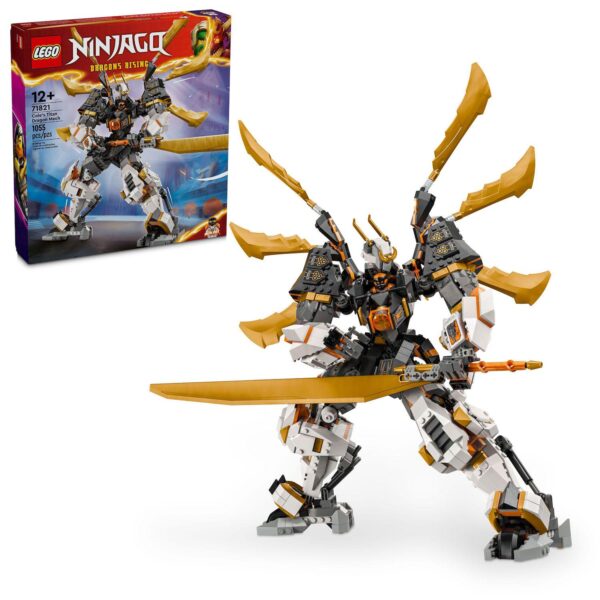 LEGO NINJAGO Cole's Titan Dragon Mech Adventure Ninja Toy 71821 Building Kit (1055 Pieces)