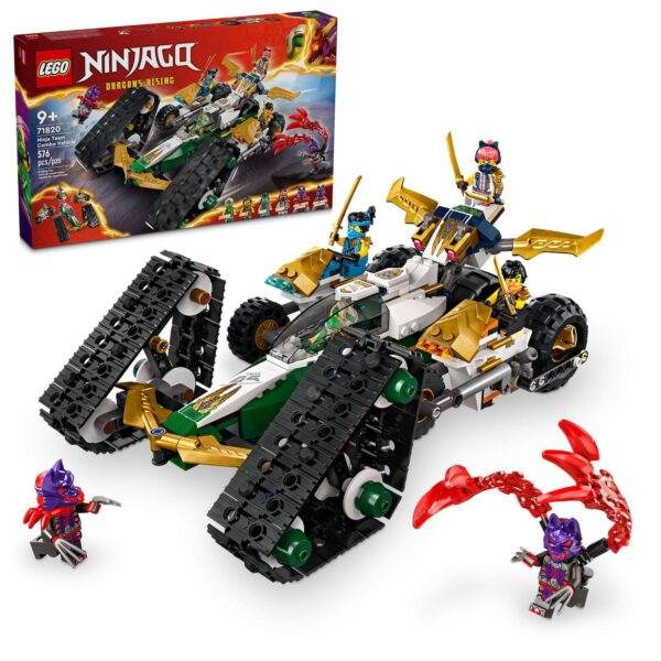 LEGO NINJAGO Ninja Team Combo Vehicle 4 in 1 Ninja Playset 71820 Building Kit (576 Pieces)