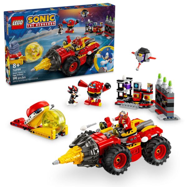 LEGO Sonic the Hedgehog: Super Sonic vs. Egg Drillster 76999 Building Kit (590 pieces)