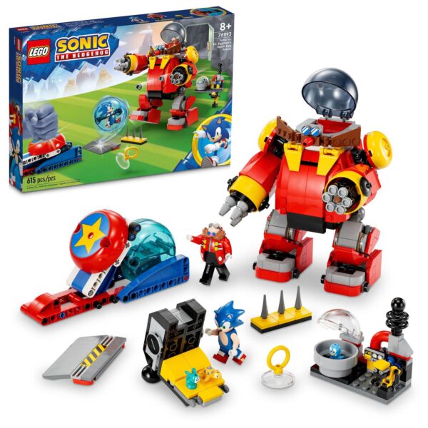 LEGO Sonic the Hedgehog Sonic vs. Dr. Eggman's Death Egg Robot Toy for Gamers 76993 (615 Pieces)