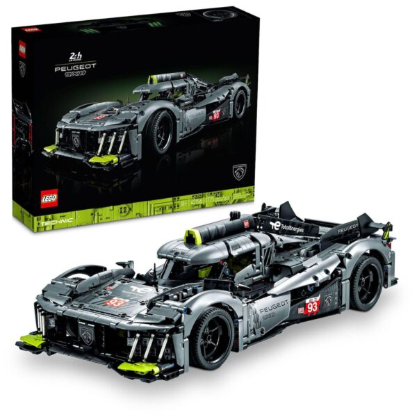 LEGO Technic PEUGEOT 9X8 24H Le Mans Hybrid Hypercar 42156 Building Kit (1,775 Pieces)