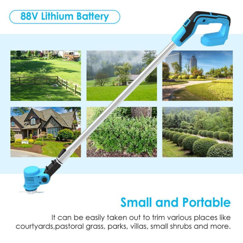 LELINTA 88V Cordless Brush Cutter, Weed Wacker Stringless Weed Eater Electric Brush Cutter Battery Powered Batteries,String Trimmer for Lawn Garden,Lightweight - Image 8