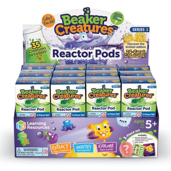 Learning Resources Beaker Creatures 24-Piece Reactor Pods Set