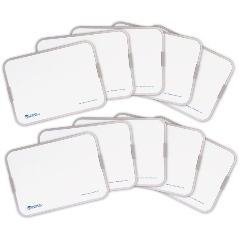 Learning Resources Magnetic Double-Sided Dry-Erase Boards, Set of 10