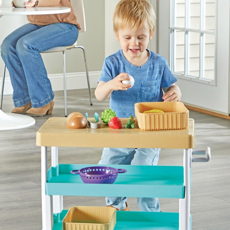 Learning Resources New Sprouts Prep 'n' Store Kitchen Island Toy - Image 4