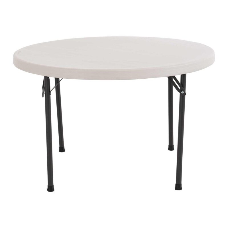 Lifetime 46 inch Round Folding Table, Indoor/Outdoor Commercial Grade, Almond (22968) - Image 4