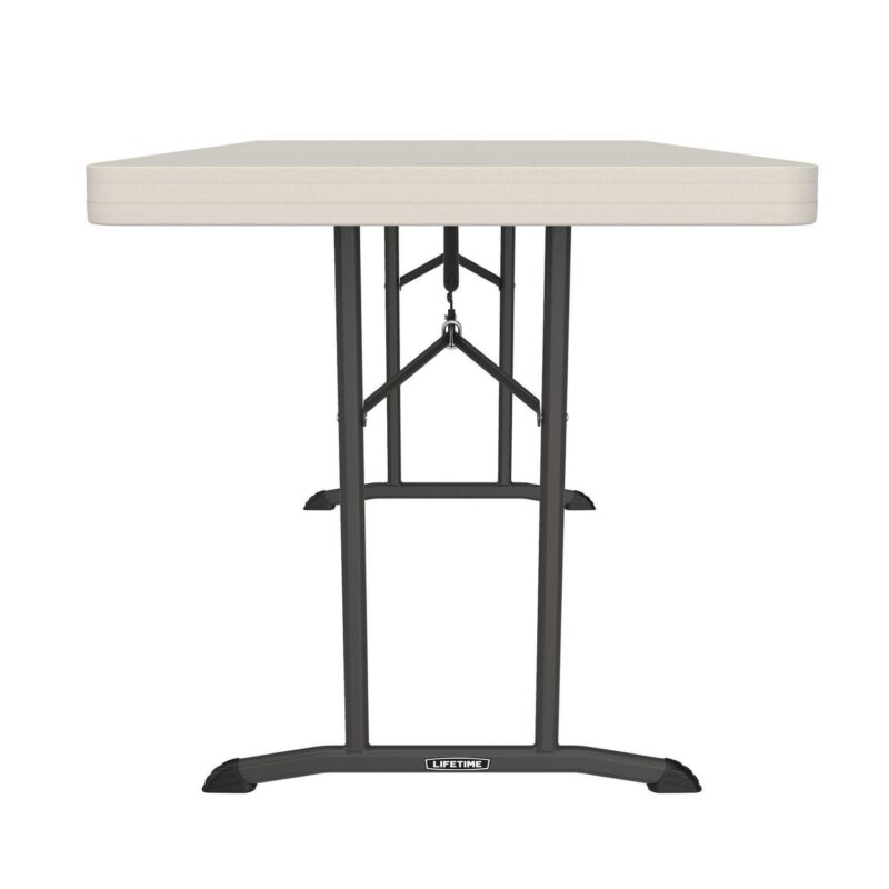 Lifetime 4 Foot Rectangle Folding Table, Indoor/Outdoor Commercial Grade, Almond (80568) - Image 12
