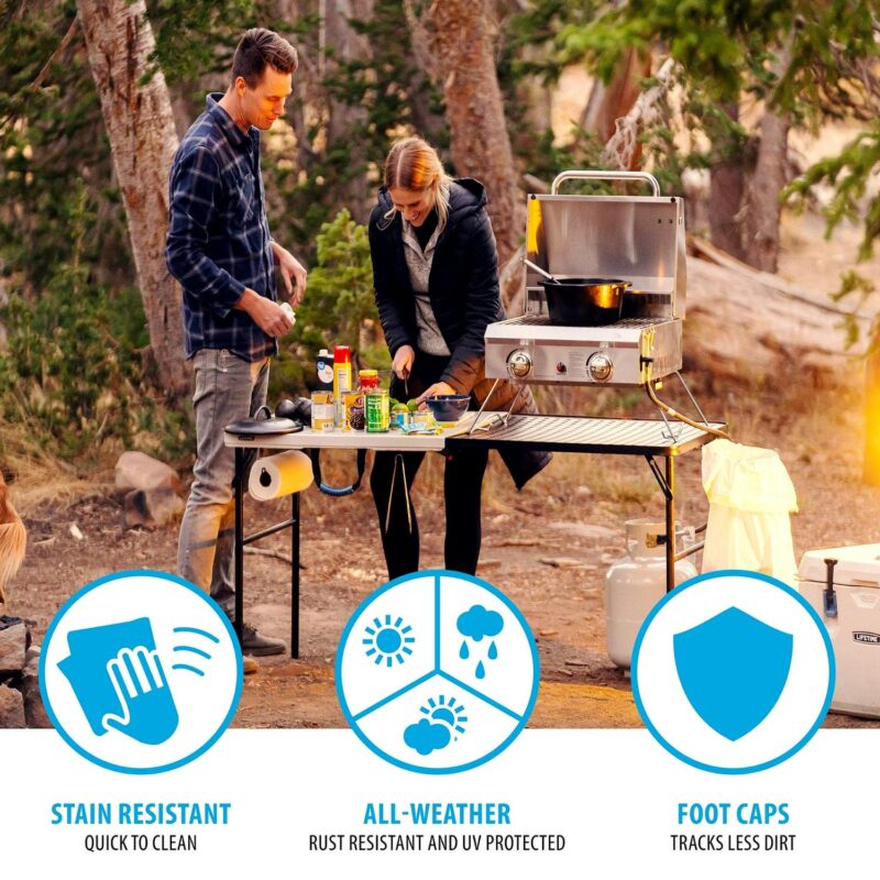 Lifetime 5 Foot Fold-in-Half Camping Folding Table, Indoor/Outdoor, Pumice (280875) - Image 8