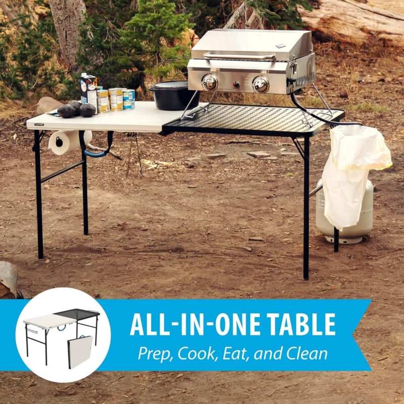 Lifetime 5 Foot Fold-in-Half Camping Folding Table, Indoor/Outdoor, Pumice (280875) - Image 25