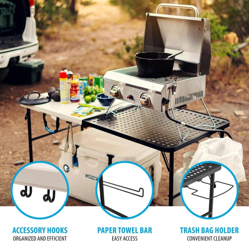 Lifetime 5 Foot Fold-in-Half Camping Folding Table, Indoor/Outdoor, Pumice (280875) - Image 27