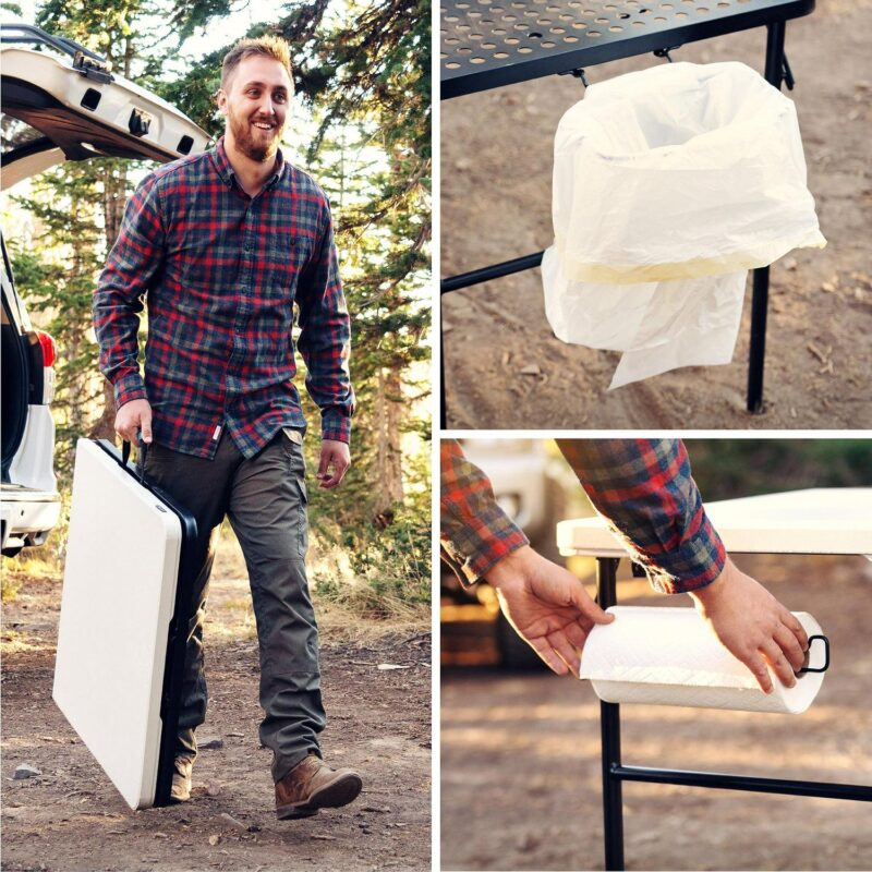 Lifetime 5 Foot Fold-in-Half Camping Folding Table, Indoor/Outdoor, Pumice (280875) - Image 16