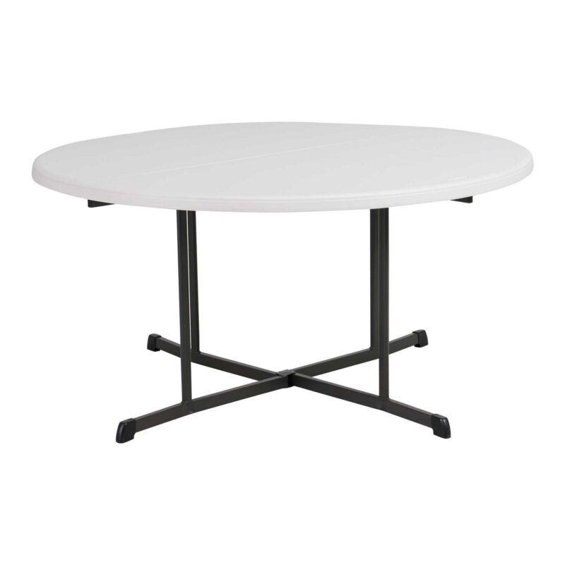 Lifetime 60 inch Round Folding Table, Indoor/Outdoor Commercial Grade, Almond (80806) - Image 9