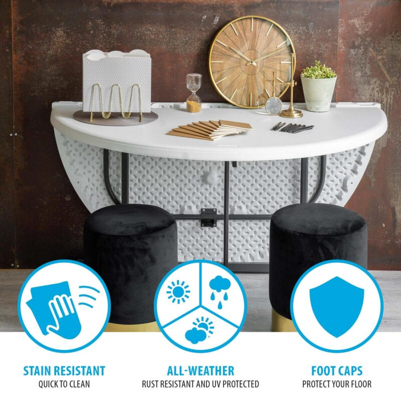 Lifetime 60 inch Round Folding Table, Indoor/Outdoor Commercial Grade, Almond (80806) - Image 6
