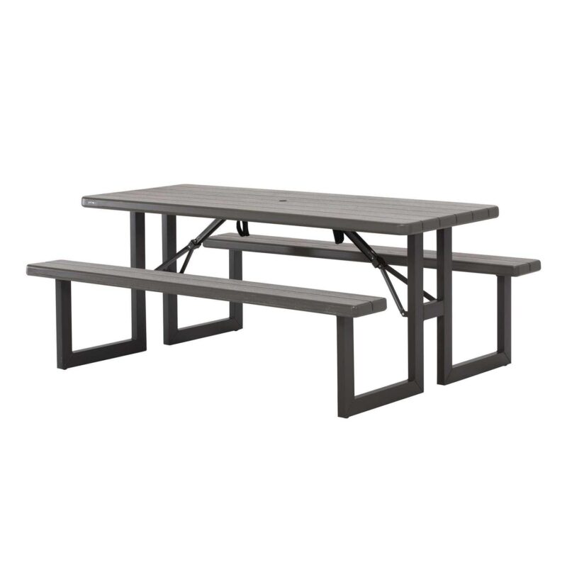 Lifetime 6-Foot Craftsman Outdoor Polyethylene Folding Picnic Table - Image 7