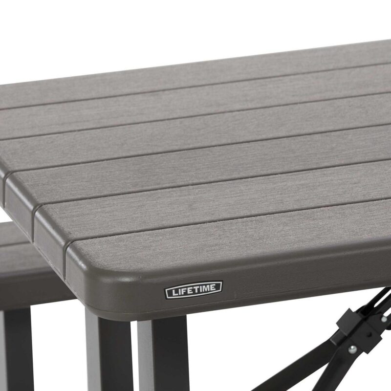 Lifetime 6-Foot Craftsman Outdoor Polyethylene Folding Picnic Table - Image 11