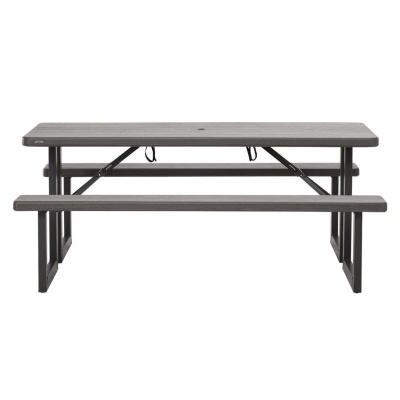 Lifetime 6-Foot Craftsman Outdoor Polyethylene Folding Picnic Table - Image 6