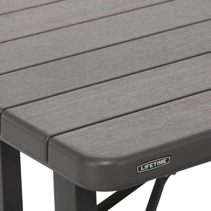 Lifetime 6-Foot Craftsman Outdoor Polyethylene Folding Picnic Table - Image 12