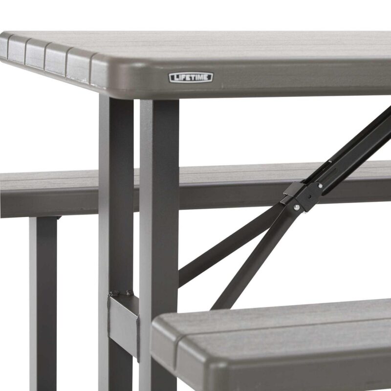 Lifetime 6-Foot Craftsman Outdoor Polyethylene Folding Picnic Table - Image 10
