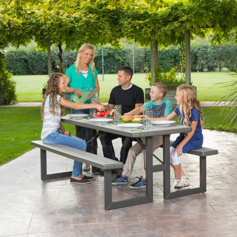Lifetime 6-Foot Craftsman Outdoor Polyethylene Folding Picnic Table - Image 21