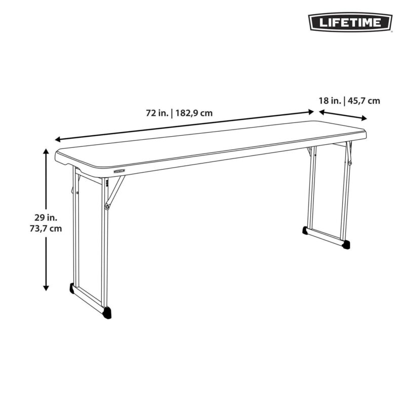 Lifetime 6 Foot Rectangle Seminar Table, Indoor/Outdoor Commercial Grade, White (80929) - Image 12