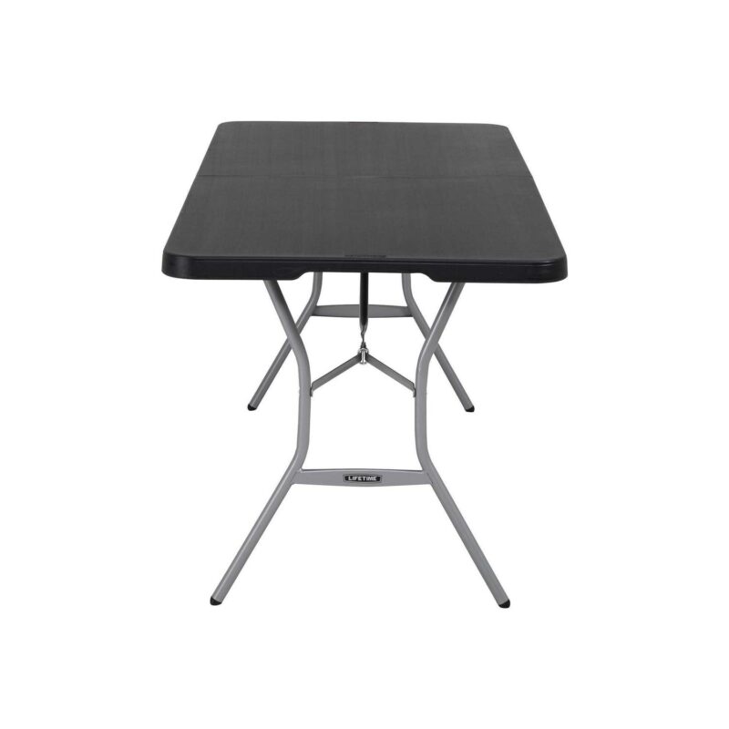 Lifetime 6 Foot Rectangle Fold-In-Half Table, Indoor/Outdoor, Light Commercial Grade, Black (80788) - Image 7