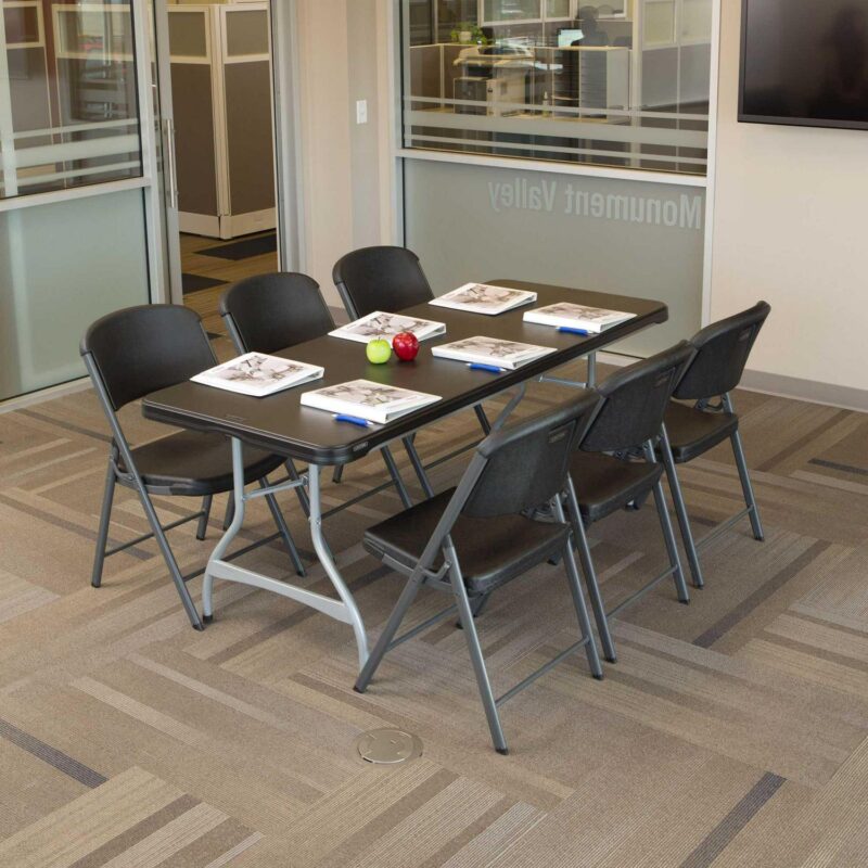 Lifetime 6 Foot Rectangle Folding Table, Indoor/Outdoor Commercial Grade, Black (280350) - Image 9