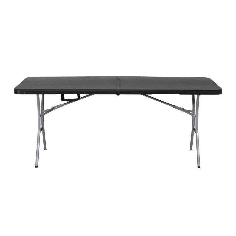 Lifetime 6 Foot Rectangle Fold-In-Half Table, Indoor/Outdoor, Light Commercial Grade, Black (80788) - Image 9