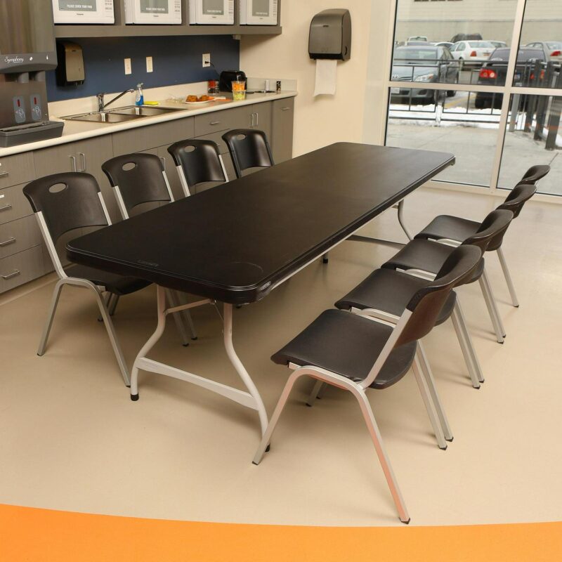 Lifetime 8 Foot Nesting Rectangle Table, Indoor/Outdoor Commercial Grade, Black (280462) - Image 18