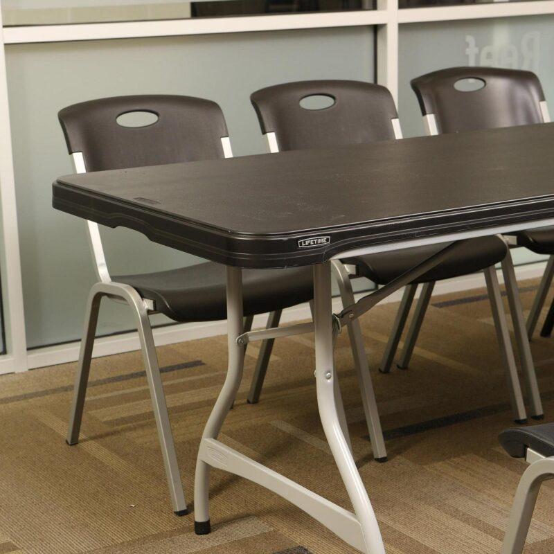Lifetime 8 Foot Nesting Rectangle Table, Indoor/Outdoor Commercial Grade, Black (280462) - Image 16