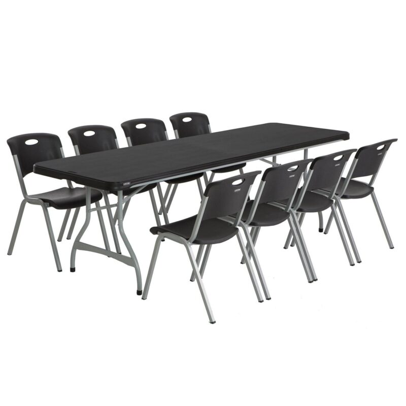 Lifetime 8 Foot Nesting Rectangle Table, Indoor/Outdoor Commercial Grade, Black (280462) - Image 15