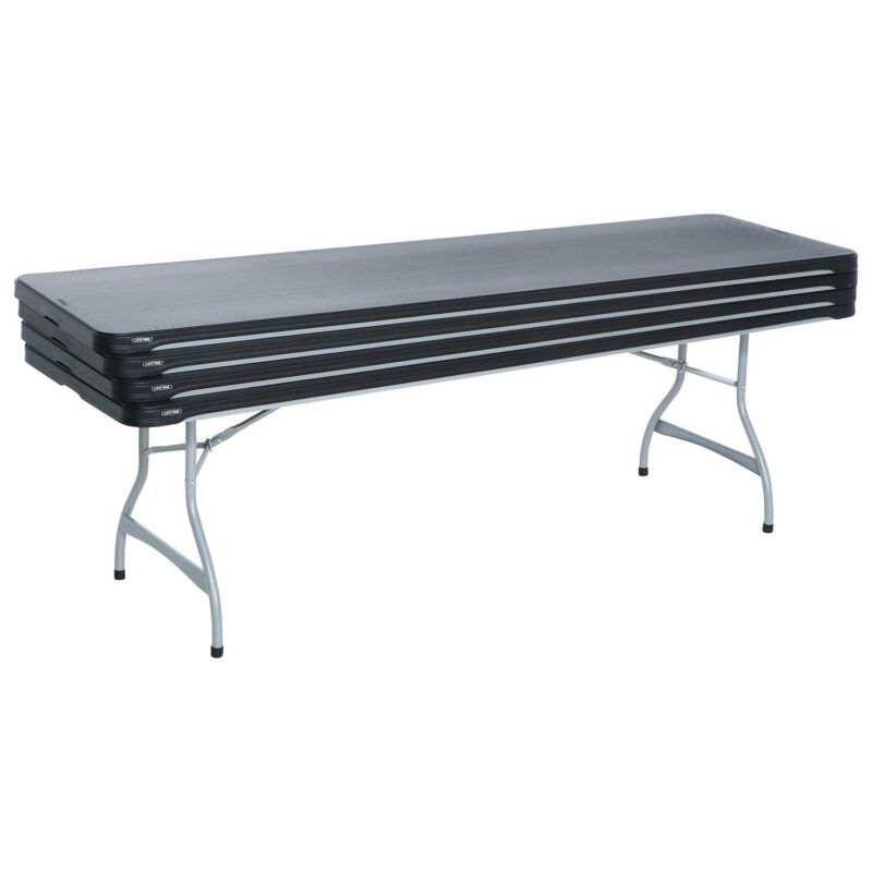 Lifetime 8 Foot Nesting Rectangle Table, Indoor/Outdoor Commercial Grade, Black (280462) - Image 17