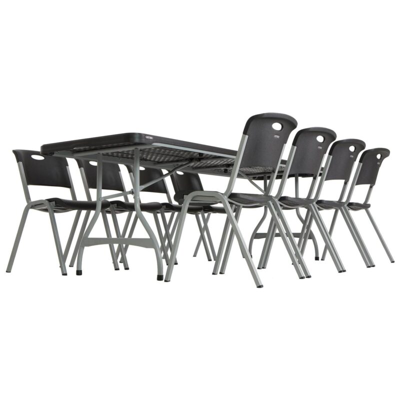 Lifetime 8 Foot Nesting Rectangle Table, Indoor/Outdoor Commercial Grade, Black (280462) - Image 21