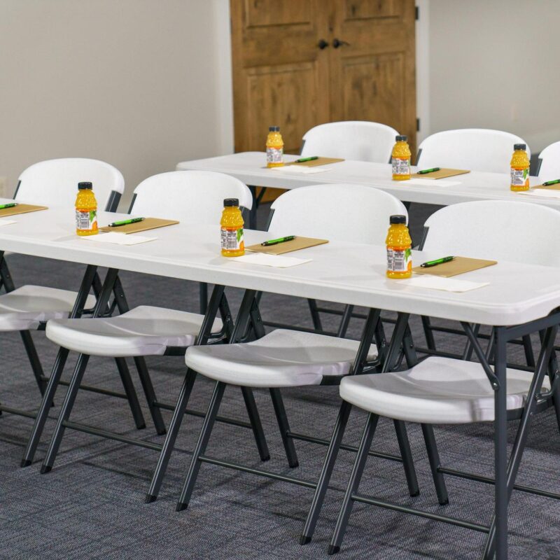 Lifetime 8 Foot Seminar Rectangle Table, Indoor/Outdoor Commercial Grade, White Granite, (80930) - Image 17