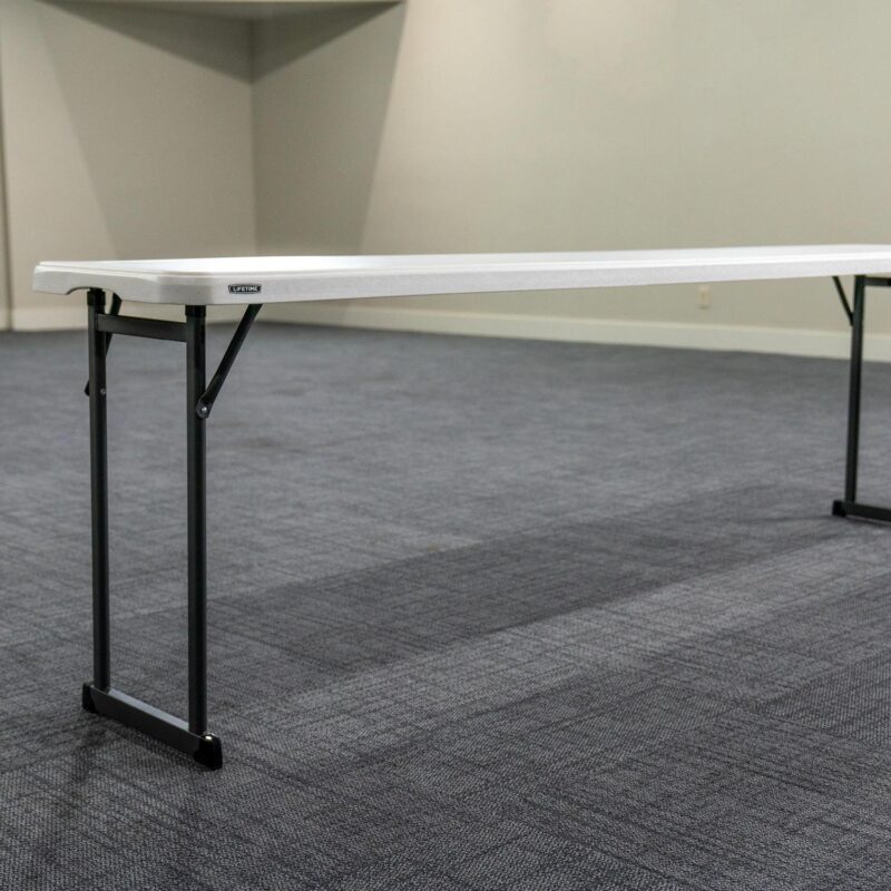 Lifetime 8 Foot Seminar Rectangle Table, Indoor/Outdoor Commercial Grade, White Granite, (80930) - Image 7